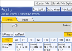 Ilustra&ccedil;&atilde;o do ecr&atilde; do painel de opera&ccedil;&atilde;o
