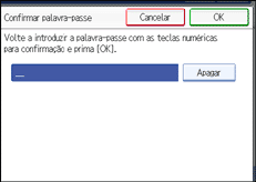 Ilustração do ecrã do painel de operação