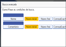 Ilustração do ecrã do painel de operação