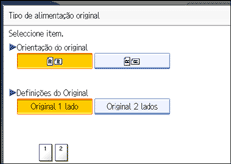 Ilustra&ccedil;&atilde;o do ecr&atilde; do painel de opera&ccedil;&atilde;o