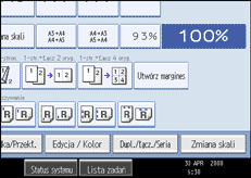 Ilustracja ekranu panela operacyjnego