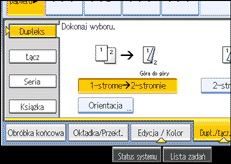 Ilustracja ekranu panela operacyjnego