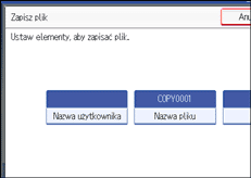 Ilustracja ekranu panela operacyjnego