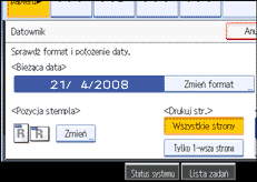 Ilustracja ekranu panela operacyjnego