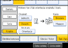 Ilustracja ekranu panela operacyjnego