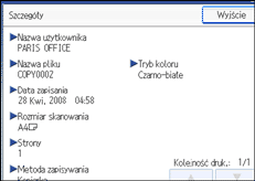 Ilustracja ekranu panela operacyjnego