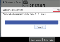 Ilustracja ekranu panela operacyjnego