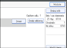 Ilustracja ekranu panela operacyjnego