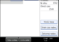 Ilustracja ekranu panela operacyjnego
