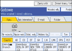 Ilustracja ekranu panela operacyjnego