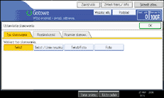 Ilustracja ekranu panela operacyjnego