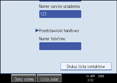 Ilustracja przedstawia ekran panela operacyjnego