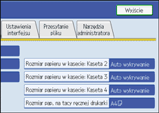 Ilustracja przedstawia ekran panela operacyjnego