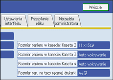 Ilustracja przedstawia ekran panela operacyjnego