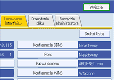 ilustracja ekranu panela operacyjnego