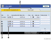 Ilustracja ekranu panela operacyjnego - wywołane funkcje z numeracją