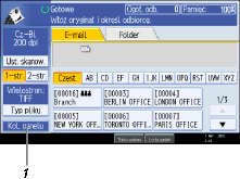 Ilustracja ekranu panelu operacyjnego z odsyłaczami numerowanymi