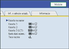 Ilustracja ekranu panela operacyjnego