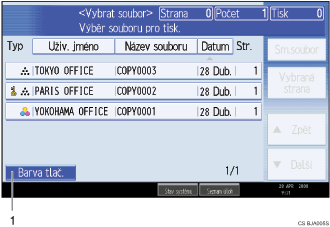 Ilustrace obrazovky ovl&aacute;dac&iacute;ho panelu �&iacute;slovan&yacute; popis obr&aacute;zku