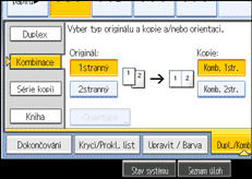Ilustrace displeje ovládacího panelu