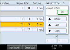 Ilustrace displeje ovl&aacute;dac&iacute;ho panelu