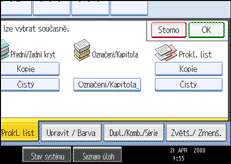 Ilustrace displeje ovl&aacute;dac&iacute;ho panelu