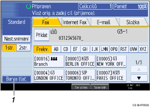 Obr&aacute;zek displeje ovl&aacute;dac&iacute;ho panelu s �&iacute;seln&yacute;mi popisky