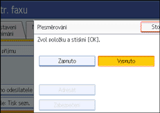 Ilustrace displeje ovl&aacute;dac&iacute;ho panelu