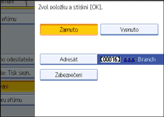 Ilustrace displeje ovl&aacute;dac&iacute;ho panelu