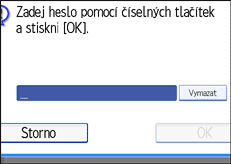 Obr&aacute;zek displeje ovl&aacute;dac&iacute;ho panelu