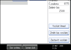 Ilustrace displeje ovl&aacute;dac&iacute;ho panelu