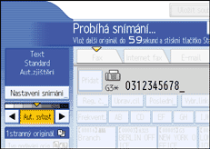 Ilustrace displeje ovládacího panelu