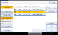 Ilustrace obrazovky ovl&aacute;dac&iacute;ho panelu
