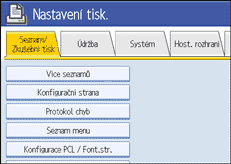 Ilustrace obrazovky ovl&aacute;dac&iacute;ho panelu