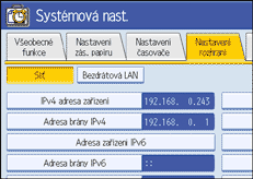 Obr&aacute;zek obrazovky ovl&aacute;dac&iacute;ho panelu