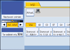 Obr&aacute;zek obrazovky ovl&aacute;dac&iacute;ho panelu