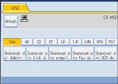 Obrázek obrazovky ovládacího panelu
