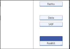 Obrázek obrazovky ovládacího panelu