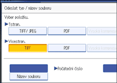 Obr&aacute;zek obrazovky ovl&aacute;dac&iacute;ho panelu