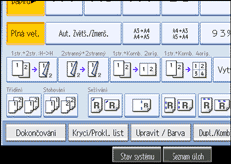 Obrázek displeje ovládacího panelu