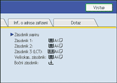 Obrázek displeje ovládacího panelu