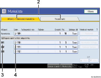 Kezel�panel k&eacute;perny�j&eacute;nek illusztr&aacute;l&aacute;sa sz&aacute;mozott jel&ouml;l&eacute;s illusztr&aacute;l&aacute;sa