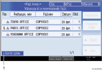 Kezel�panel k&eacute;perny�j&eacute;nek illusztr&aacute;l&aacute;sa sz&aacute;mozott jel&ouml;l&eacute;s illusztr&aacute;l&aacute;sa