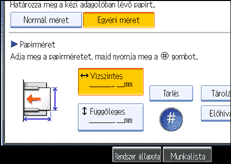 A kezel�panel k&eacute;perny�j&eacute;nek bemutat&aacute;sa