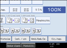 A kezel�panel k&eacute;perny�j&eacute;nek bemutat&aacute;sa