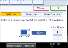 A kezel�panel k&eacute;perny�j&eacute;nek bemutat&aacute;sa