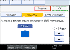 A kezel�panel k&eacute;perny�j&eacute;nek bemutat&aacute;sa