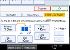 A kezelőpanel képernyőjének bemutatása