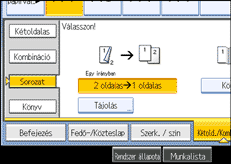A kezel�panel k&eacute;perny�j&eacute;nek bemutat&aacute;sa