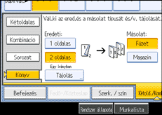 A kezel�panel k&eacute;perny�j&eacute;nek bemutat&aacute;sa